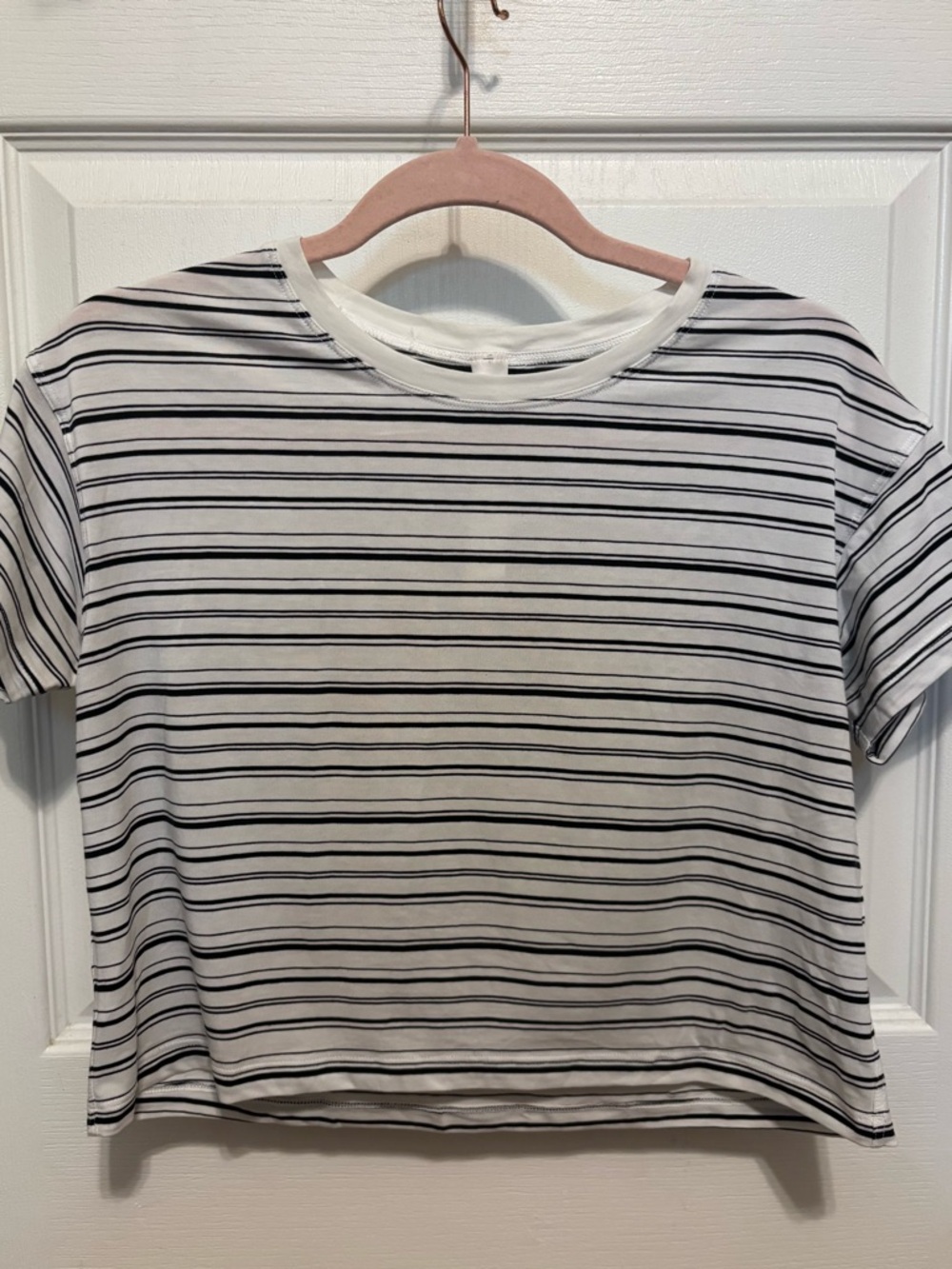 lululemon athletica White Tee with Black Stripes